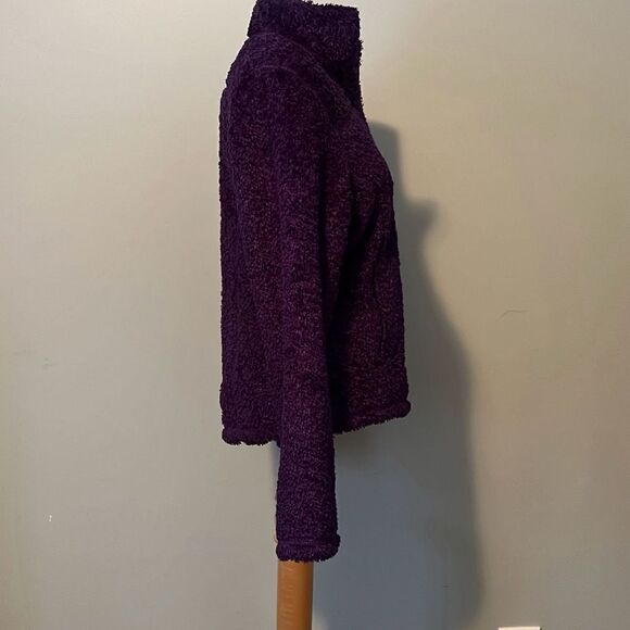 L. L. Bean Women's Full Zipper Teddy Mock Neck Jacket - Picture 5 of 7